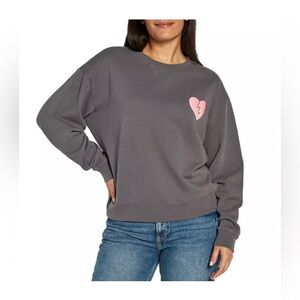 Wildfox Gray Sweatshirt with Pink Heart Large